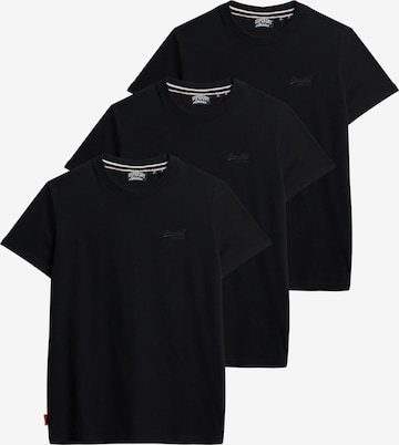 Superdry Shirt 'Essential' in Zwart: voorkant