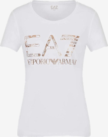 T-shirt fonctionnel EA7 Emporio Armani en blanc : devant