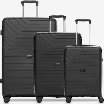 Redolz Suitcase Set in Black: front