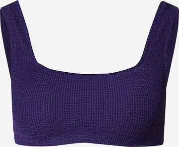 Samsøe Samsøe - Soutien Bustier Top de biquíni 'Sarin' em azul: frente