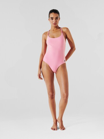 Karl Lagerfeld Bandeau Baddräkt 'IKON' i rosa