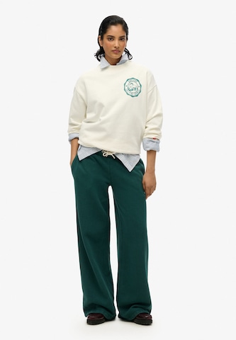 Wide Leg Pantalon 'Essential' Superdry en vert