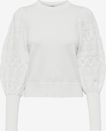 Pull-over 'Melita' ONLY en blanc : devant