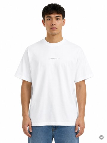 JACK & JONES Shirt 'Point Back Imagery'‌‌‌‌‌ in Weiß