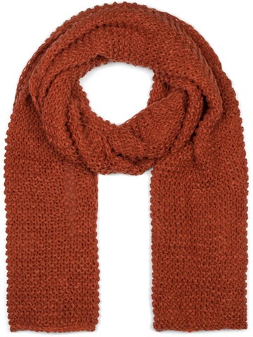 styleBREAKER Schal 'Langer Strick Schal mit Wellen Strickmuster'‌‌ in Braun: Vorderseite