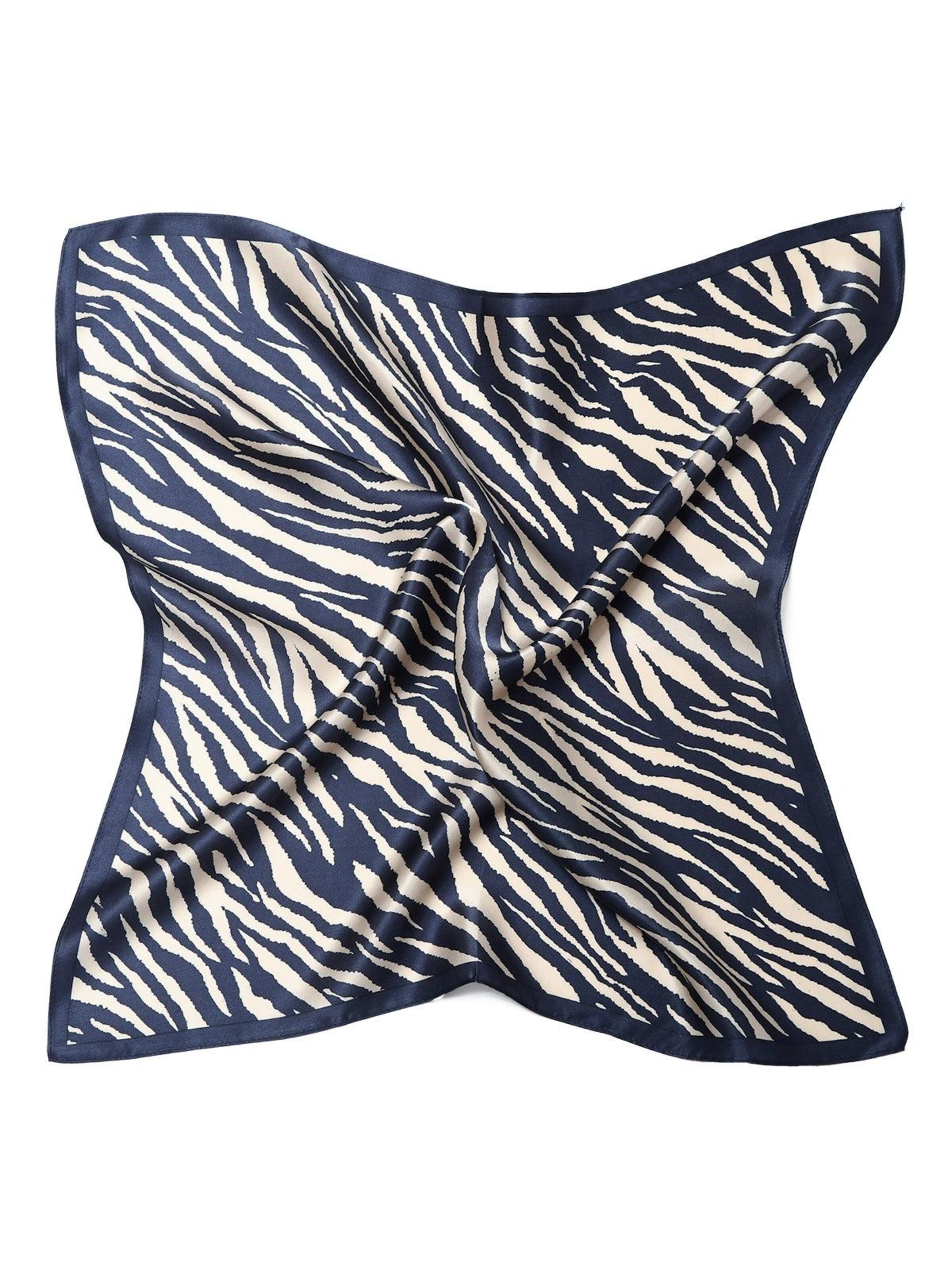 Sciarpa 'Seidentuch Zebra' di MayTree in nero: frontale