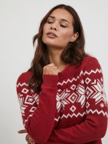 VILA Sweater 'Feami' in Red