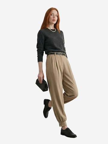 Barrel Pantalon à plis My fashion en marron