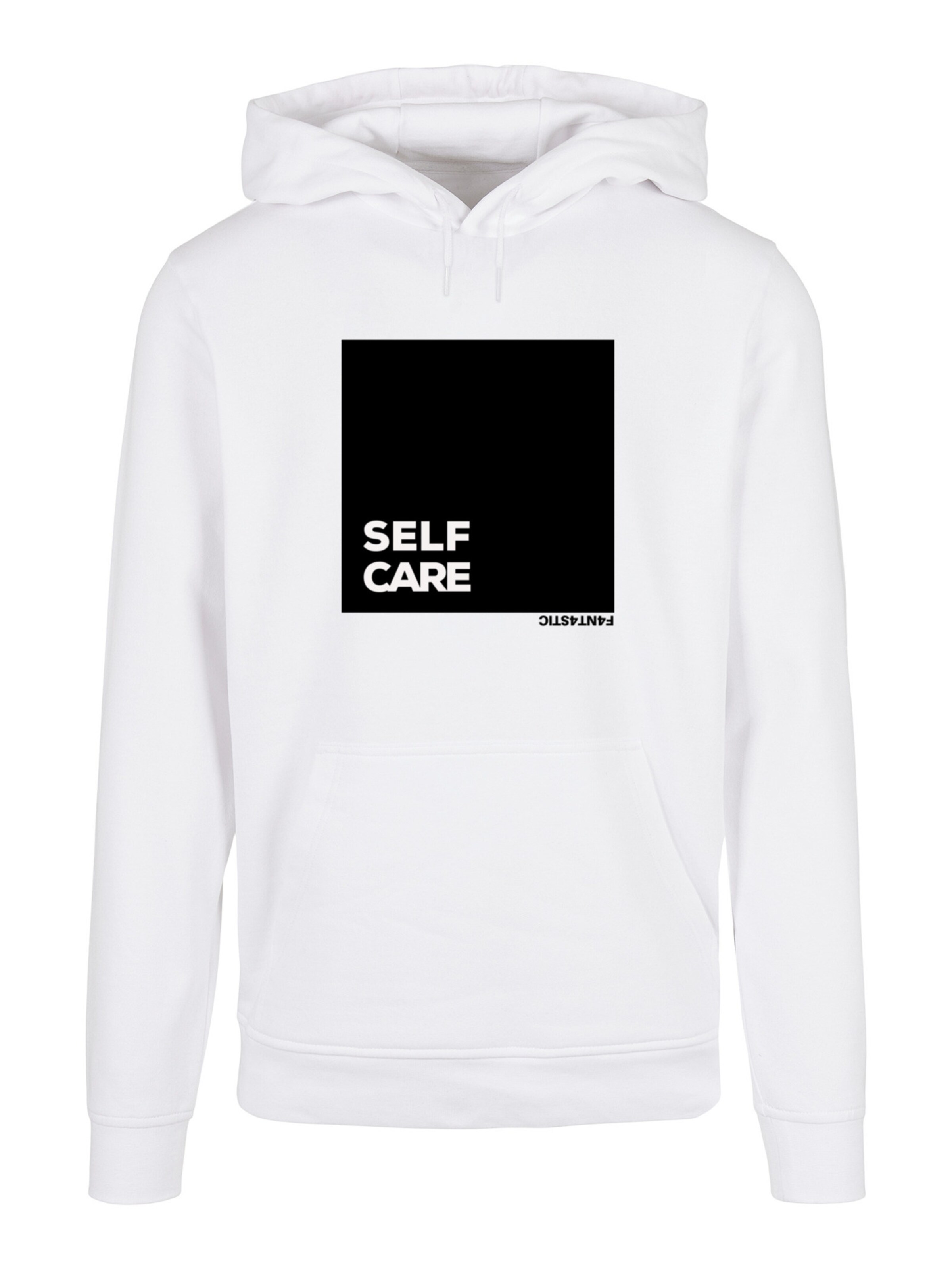 F4NT4STIC Sweatshirt 'SELF CARE' in Wit: voorkant