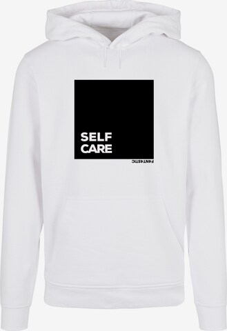 Sweat-shirt 'SELF CARE' F4NT4STIC en blanc : devant