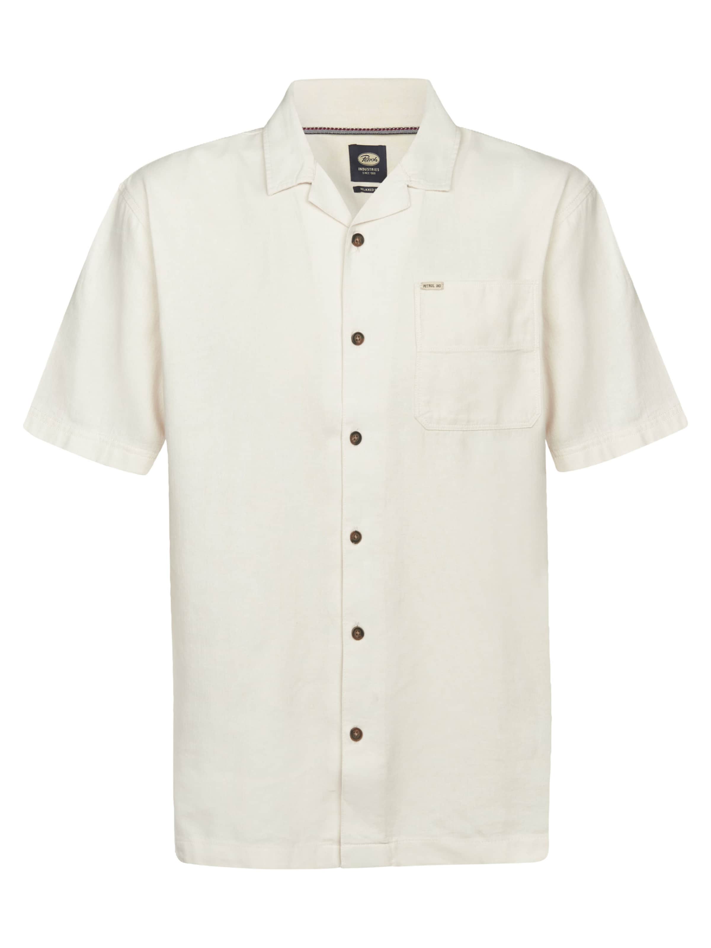 Petrol Industries Regular fit Button Up Shirt 'Maverick' in White: front