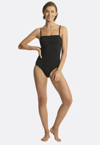 SEA LEVEL Bandeau Badeanzug 'Essentials' in Schwarz