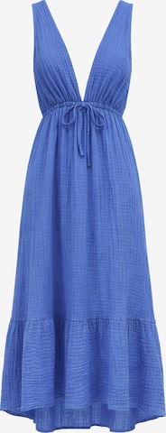 Haris Cotton Kleid in Blau: Vorderseite