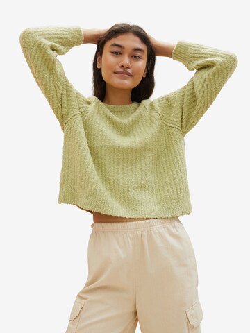 TOM TAILOR DENIM Sweater in Green