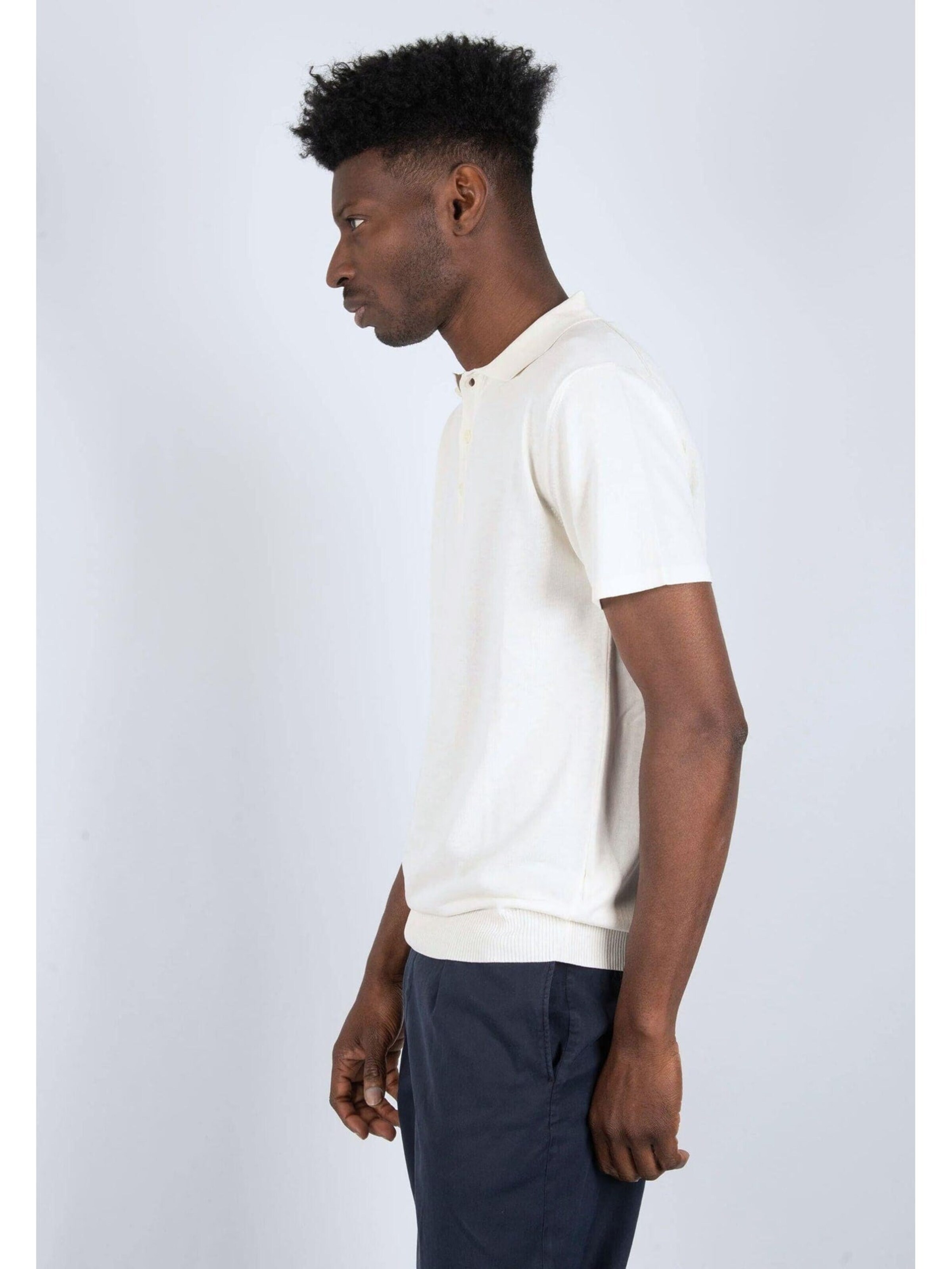 Daniele Fiesoli T-shirt 'Cotton Crepe Polo Shirt' i vit