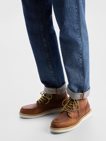 Bottines à lacets 'Teo' SELECTED en marron