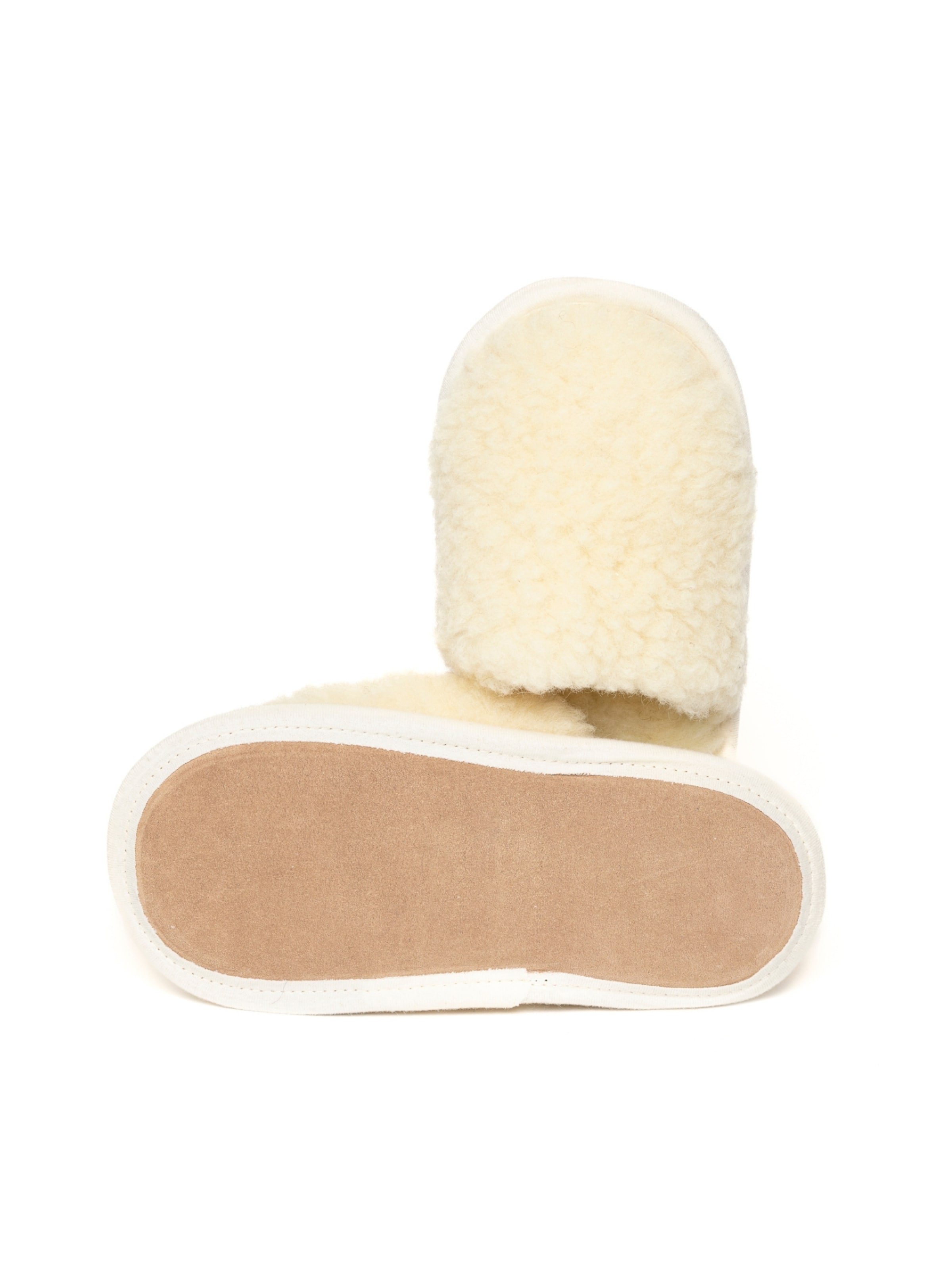 Gottstein Slippers 'Curly Wool Curly Wool' in White