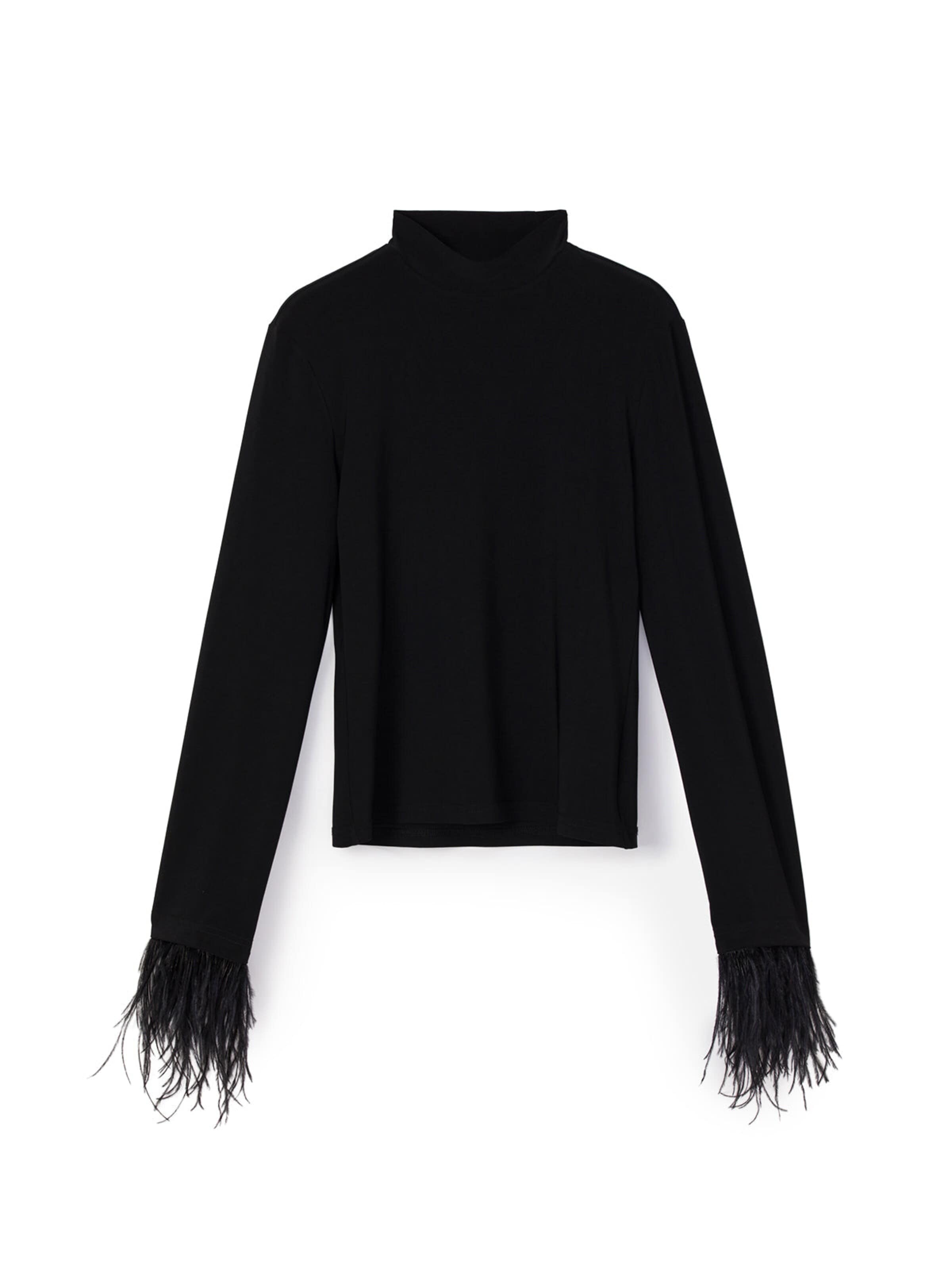 Body 'Feather Detailed Body' Touché Privé en noir : devant