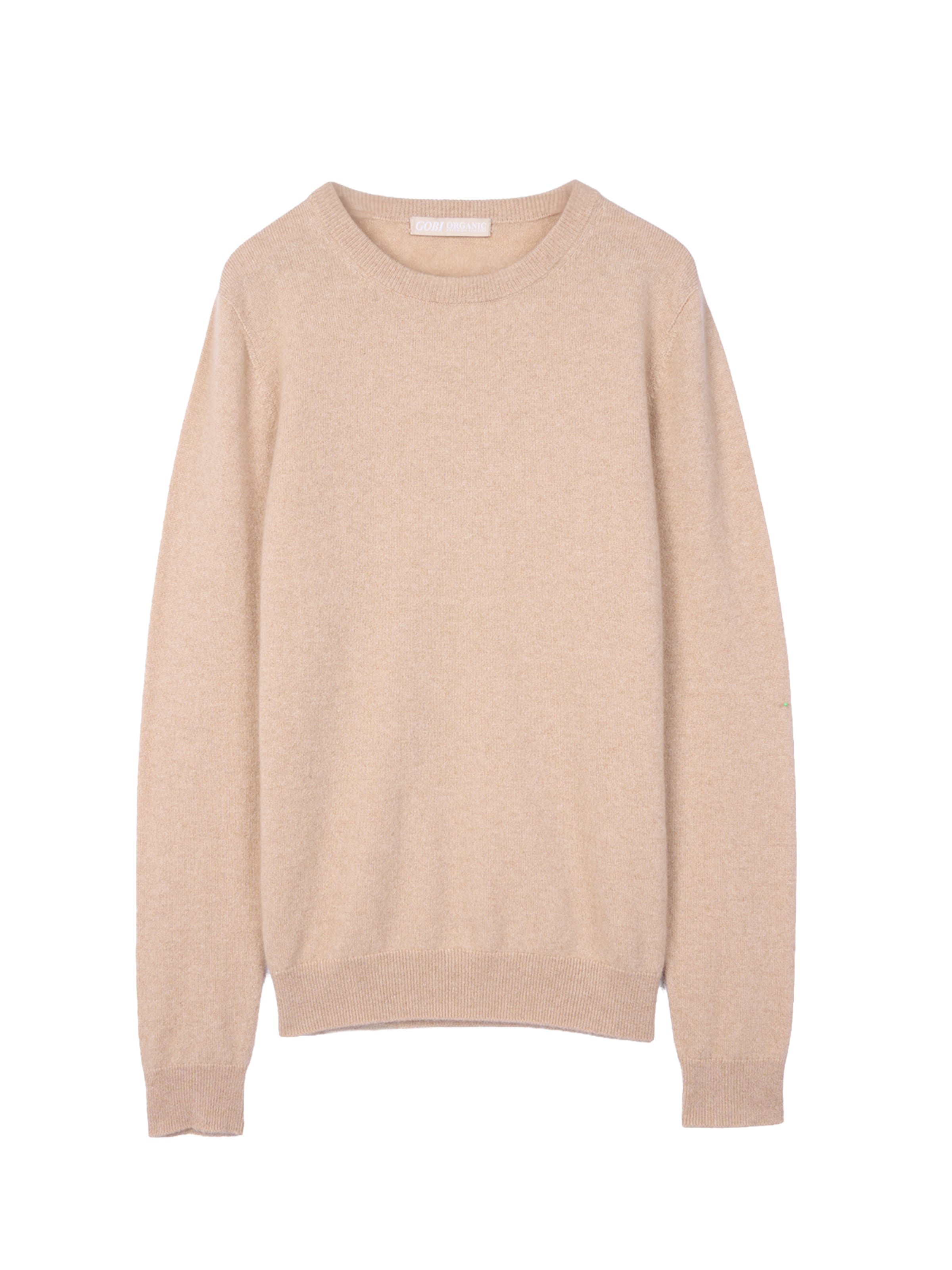 GOBI Cashmere Trui 'Women's Essential Cashmere Crewneck Sweater' in Beige: voorkant