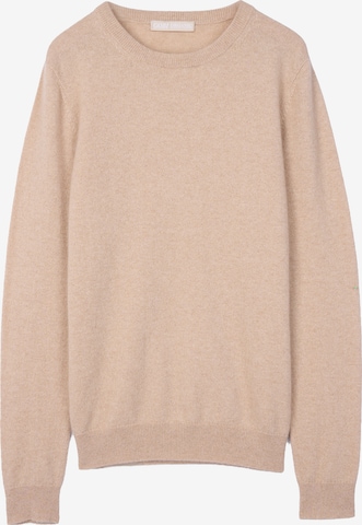 GOBI Cashmere Trui 'Women's Essential Cashmere Crewneck Sweater' in Beige: voorkant