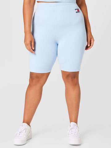 Tommy Jeans Curve Skinny Shorts in Blau: predná strana