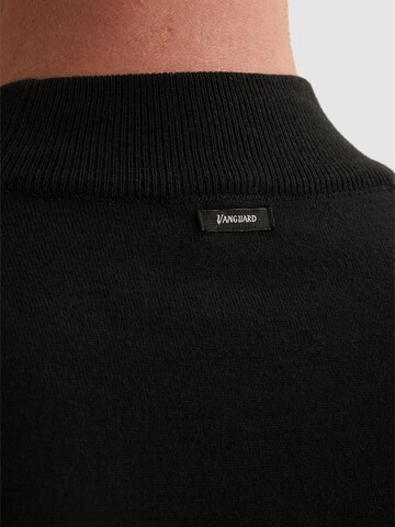 VANGUARD Trui 'Pullover in cotton/modal with mockneck' in Zwart