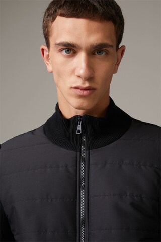 STRELLSON Zip-Up Hoodie 'Ivar' in Black