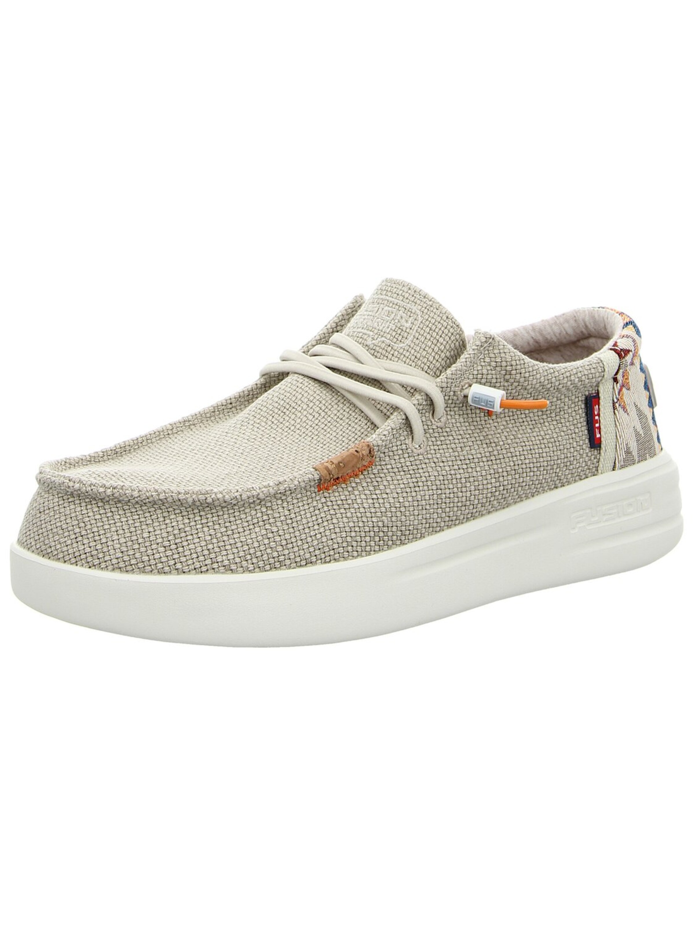 Fusion Slippers in Beige: front