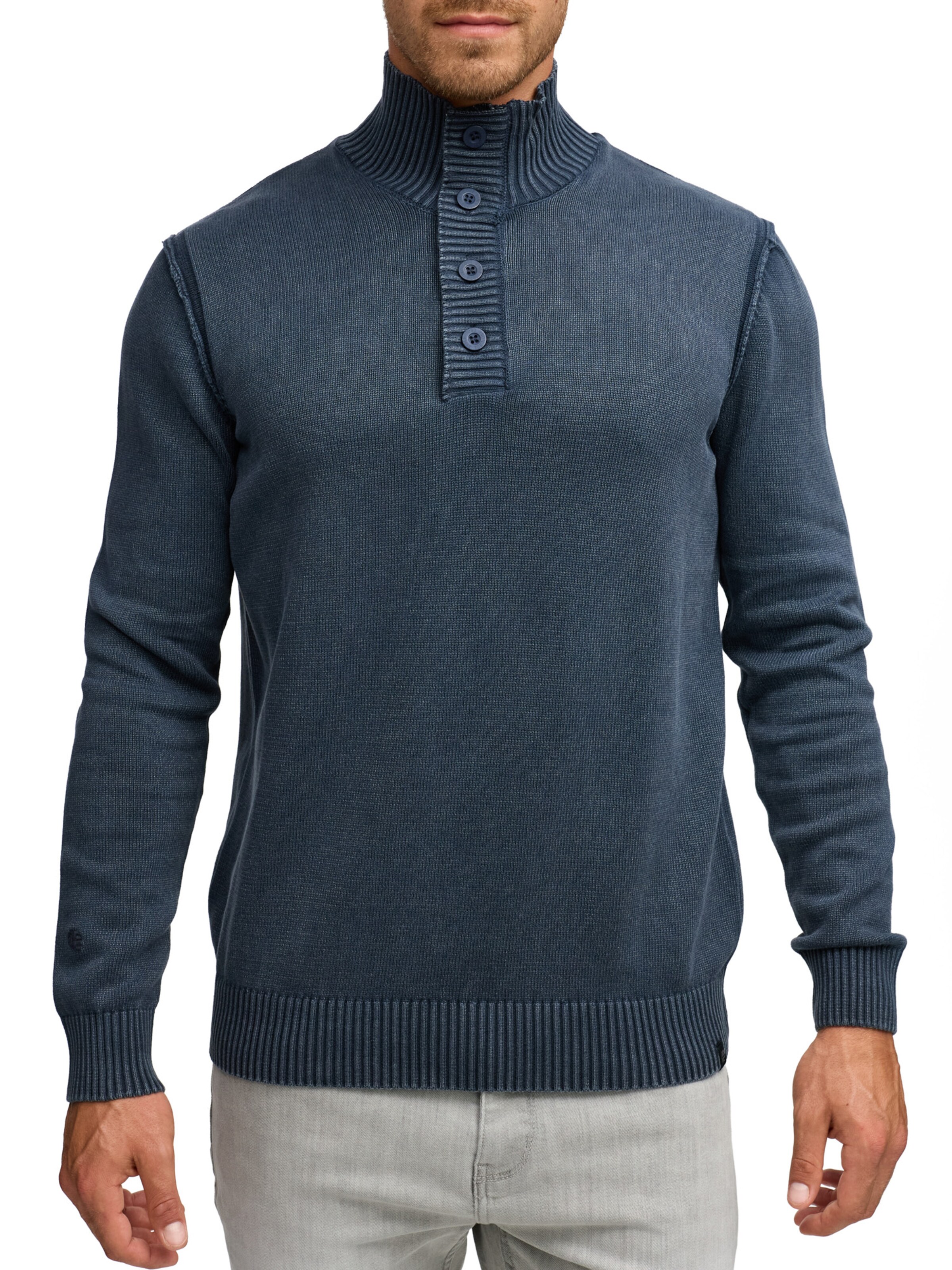 INDICODE JEANS Sweater in Blue: front
