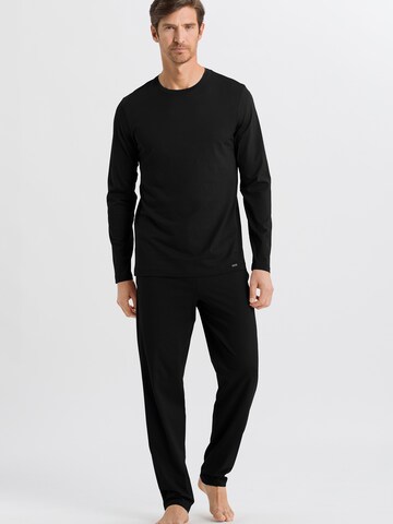 Hanro Pajama pants ' Day & Night ' in Black: front