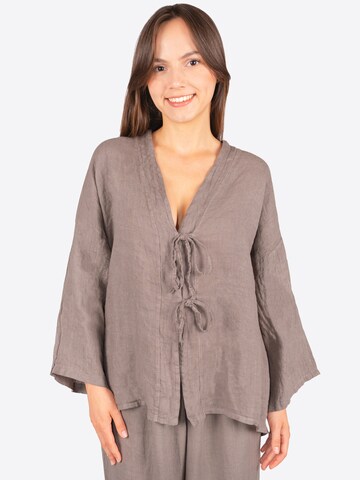 Seasons of April Blouse ' GIANNA ' in Brown: front