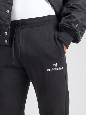 Sergio Tacchini Tapered Sports trousers in Black