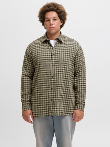 JACK & JONES - Ajuste regular Camisa en verde: frente