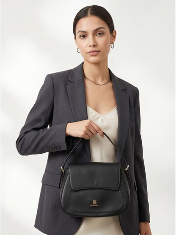 Borsa a mano 'Borsa a Mano Bruno Magli Grazia Saddle Eco-Leather Bottone Magnetico' di Bruno Magli in nero