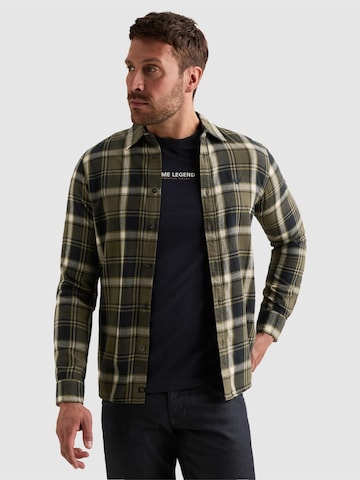 PME Legend Regular Fit Skjorte 'Shirt with lumberjack check pattern and embroidered logo' i grøn: forside
