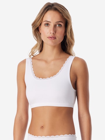 uncover by SCHIESSER Bustier Bustier ' Cotton Lace ' in Weiß: Vorderseite