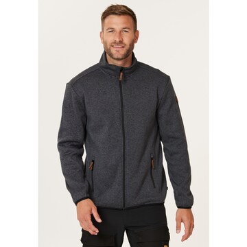 Gipfelglück Athletic Fleece Jacket 'Heinz' in Grey: front