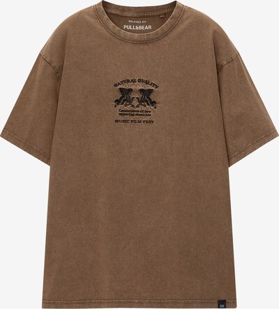 Pull&Bear Koszulka w kolorze brązowy / czarnym, Podgląd produktu