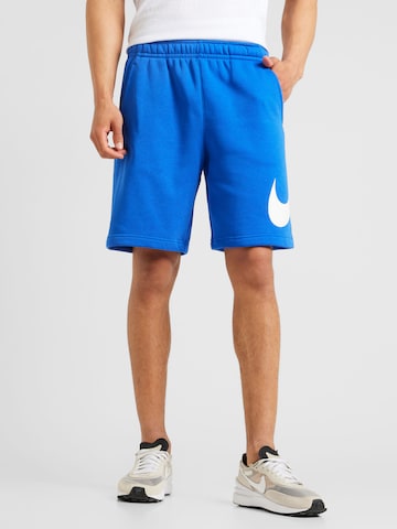 Nike Sportswear Normalny krój Spodnie 'Club' w kolorze niebieski: przód