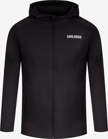 Smilodox Sweatvest 'Maison' in Zwart: voorkant