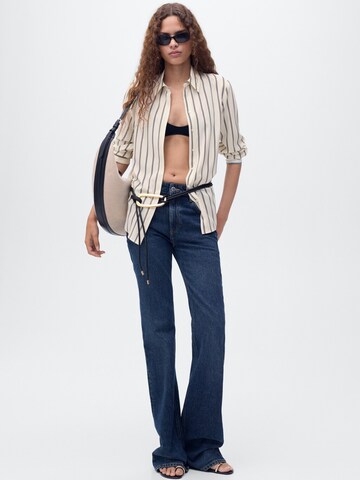 MANGO Bluse i beige