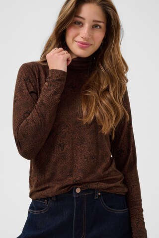 T-shirt 'CRKaus' Cream en marron