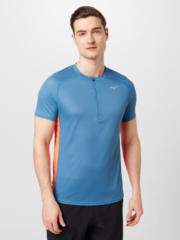 MIZUNO Functioneel shirt 'Trail' in Blauw: voorkant