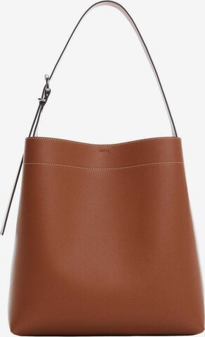 MANGO Shoulder Bag 'Ophelia' in Brown: front