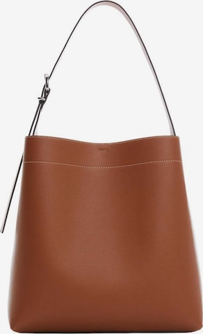 MANGO Shoulder Bag 'Ophelia' in Brown: front