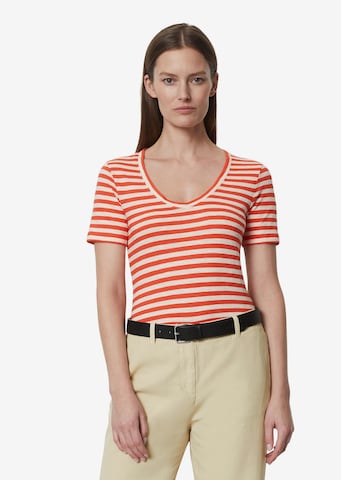 Marc O'Polo Shirt 'aus Organic Cotton Slub Jersey' in Oranje: voorkant