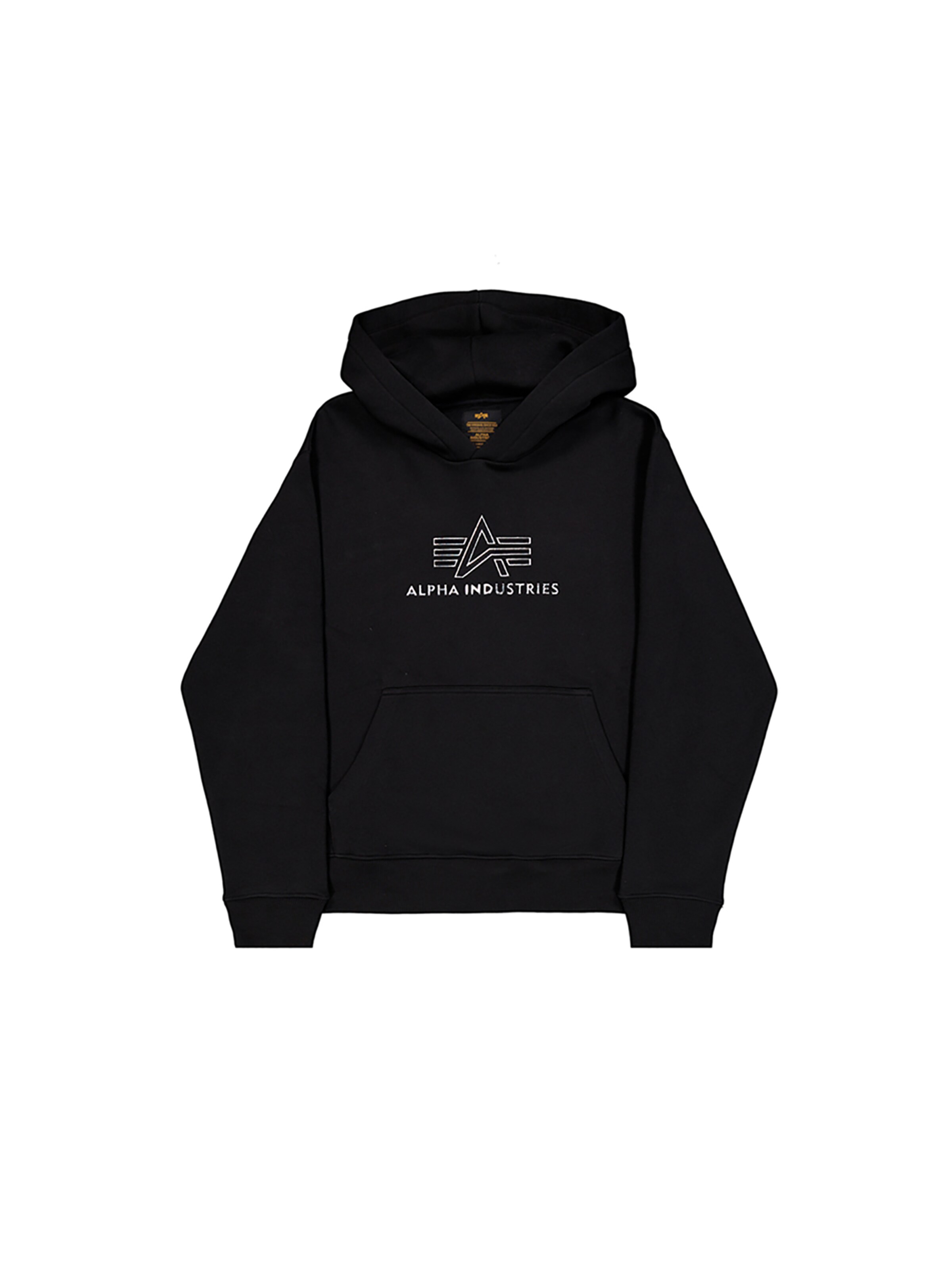 ALPHA INDUSTRIES Sweatshirt 'Basic TPU' in Black: front
