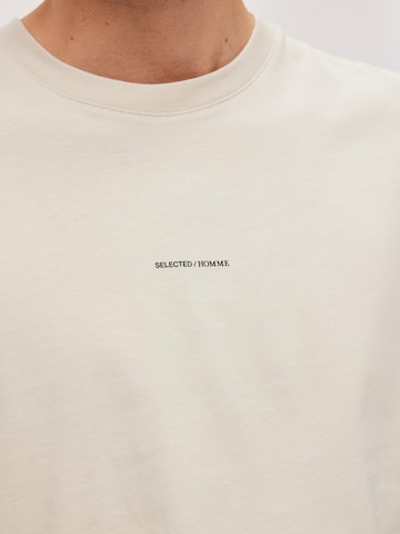SELECTED HOMME T-Shirt 'ATLAS' in Beige