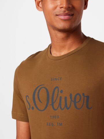 s.Oliver T-Shirt in Braun