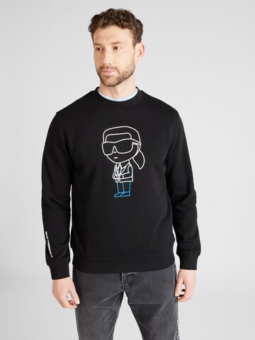 Karl Lagerfeld Sweatshirt in Schwarz: predná strana